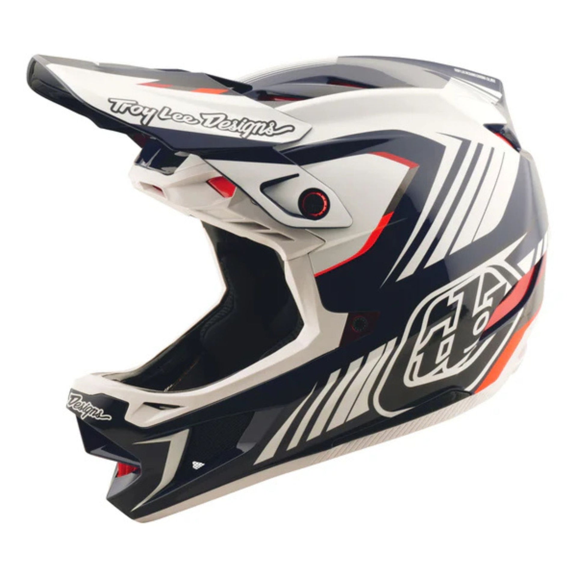 D4 Polyacrylite Helmet; Qualifer Blue / White